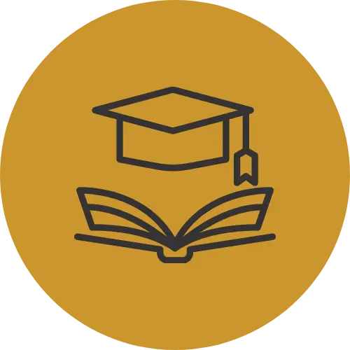 Icon representing education and youth development, symbolising Nikita Thakrar speaker in Berkshire UK delivering talks and workshops for schools and colleges focused on identity, confidence, and self-awareness.